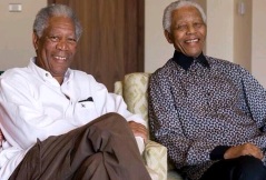 Morgan Freeman y Nelson Mandela.